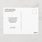 ブルーかわいらしマンダラ抽象芸術ありがとう ポストカード (裏面)