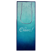 ブルーかわいらしマンダラ抽象芸術応援! ワインギフトバッグ (正面)