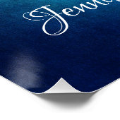 ブルーかわいらしマンダラ抽象芸術結婚ズ・ウェルカム ポスター (コーナー)