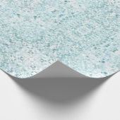 ブルーかわいらしヨーロッパタイルデザイン ラッピングペーパー (角)