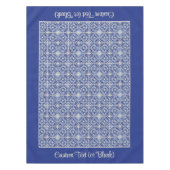 ブルーかわいらしヴィンテージファームハウスキッチン色彩の鮮やかタイル テーブルクロス (正面)