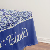 ブルーかわいらしヴィンテージファームハウスキッチン色彩の鮮やかタイル テーブルクロス (インサイチュ)