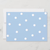 ブルーかわいらし水玉模様 招待状 (裏面)