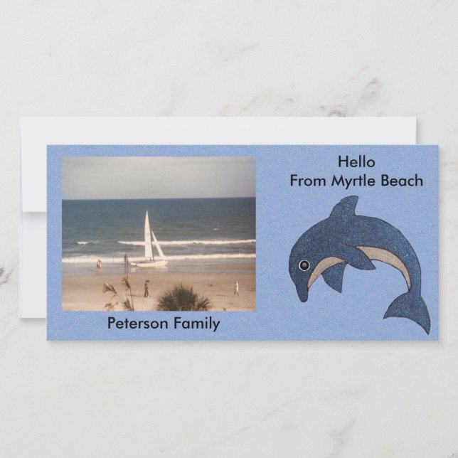 ブルーかわいらし海ドルフィンスケッチカスタマイズ (正面)