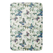 ブルーかわいらし蝶ブライダルシャワー バスマット (正面縦)