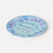 ブルーかわいらし・アンダーザシー・ボーイ誕生日 ペーパープレート (アングル)