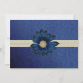 ブルーかわいらし&クリーム結婚式招待状 招待状 (裏面)