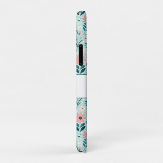 ブルーかわいらし&ピンクパステルフォークアートフラワーズ Case-Mate iPhoneケース (裏面/右)