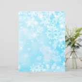 ブルーかわいらし&ホワイトスノーフレークスクラップブック紙 (スタンド正面)