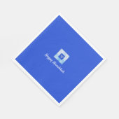 ブルーかわいらし（ユダヤ教）メノラーハヌカー スタンダードランチョンナプキン (角)