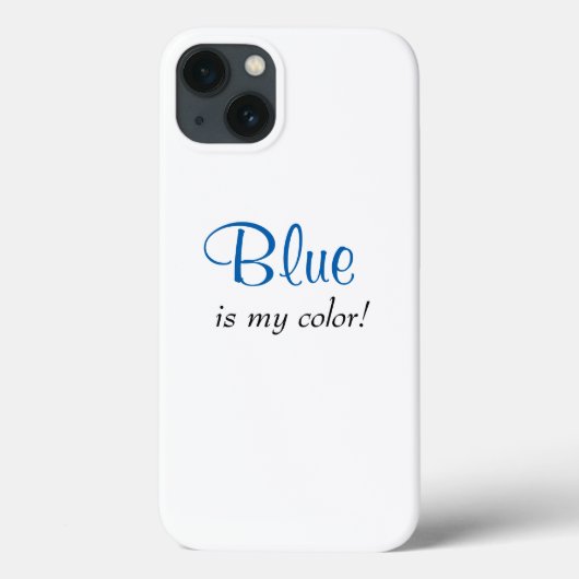 ブルーが私の色だってかわいい女の子のフレーズ Case-Mate iPhoneケース (裏面)
