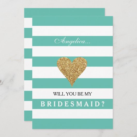 ブルーが私の花嫁招待状 招待状 (正面/裏面)