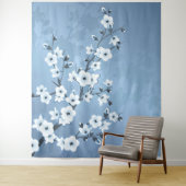 ブルーきらめくさくらんぼブロッサム タペストリー (インサイチュ)