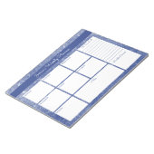 ブルーきらめくカスタムプランナーウィークリーTo Doリスト ノートパッド (アングル)