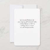 ブルーきらめくガーデンドアデイジーフラットサンキューカード サンキューカード (裏面)