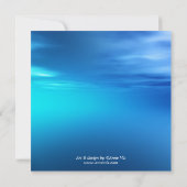 ブルーきらめくクモダンリスマスパーティの招待状 招待状 (裏面)