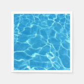 ブルーきらめくスイミングプールブルーウォーター水中競技 スタンダードカクテルナプキン (正面)