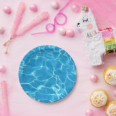 ブルーきらめくスイミングプールブルーウォーター水中競技 ペーパープレート (パーティー)