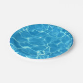 ブルーきらめくスイミングプールブルーウォーター水中競技 ペーパープレート (アングル)