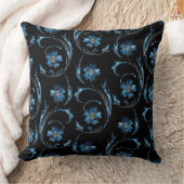 ブルーきらめくフローラ2 クッション (ブランケット)