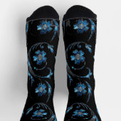 ブルーきらめくフローラ2 ソックス (上部)