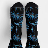 ブルーきらめくフローラ ソックス (上部)