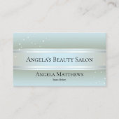 ブルーきらめく美しいアポイントメント名刺 予約カード (正面)