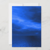 ブルーきらめく金ゴールド大晦日 招待状 (裏面)