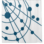 ブルーくもの巣 シャワーカーテン (正面)