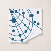 ブルーくもの巣 バスタオルセット (ウォッシュタオル)