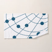 ブルーくもの巣 バスタオルセット (ハンドタオル)