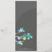 ブルーさくらんぼ桜ラブバード結婚ズ メニュー (裏面)