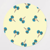 ブルーさくらんぼ ラベル (デザイン2)