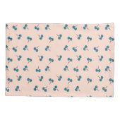 ブルーさくらんぼ 枕カバー (裏面)