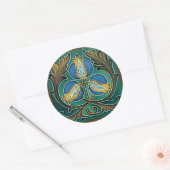 ブルーざくろマジョリカアート ラウンドシール (封筒)