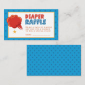 ブルーすごいベビーおむつラッフルチケット エンクロージャーカード (正面/裏面)