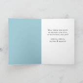 ブルーすてきクリスマスツリーウォーターカラースケッチ シーズンカード (内部)