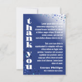 ブルーつながり写真卒業 サンキューカード (正面)