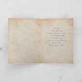 ブルーとアイボリーヴィンテージホースファーム結婚ズ カード (内部)