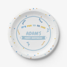ブルーとイエローが楽しい1歳の誕生日