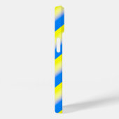 ブルーとイエローのストライプウクライナインスピレーシモダンョン Case-Mate iPhoneケース (裏面 / 右)