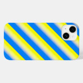 ブルーとイエローのストライプウクライナインスピレーシモダンョン Case-Mate iPhoneケース (裏面 (横))