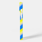 ブルーとイエローのストライプウクライナインスピレーシモダンョン Case-Mate iPhoneケース (裏面 / 左)