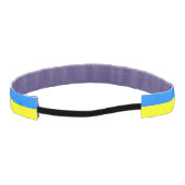 ブルーとイエローウクライナインスパイアカスタム文字 アスレチックヘッドバンド (裏面)