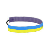 ブルーとイエローウクライナインスパイアカスタム文字 アスレチックヘッドバンド (左)