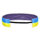 ブルーとイエローウクライナインスパイアカスタム文字 アスレチックヘッドバンド (裏面)