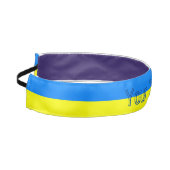 ブルーとイエローウクライナインスパイアカスタム文字 アスレチックヘッドバンド (左)