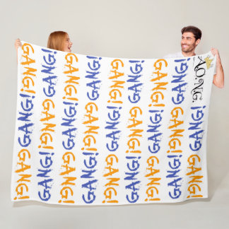 ブルーとオレンジのフリースブランケット、ラージマルチブランケット 60" x 80" フリースブランケット