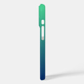 ブルーとグリーンのグラデーション名入れ Case-Mate iPhoneケース (裏面 / 左)