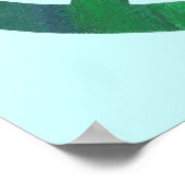 ブルーとグリーンのピースサインポスターをブレンド ポスター (角)